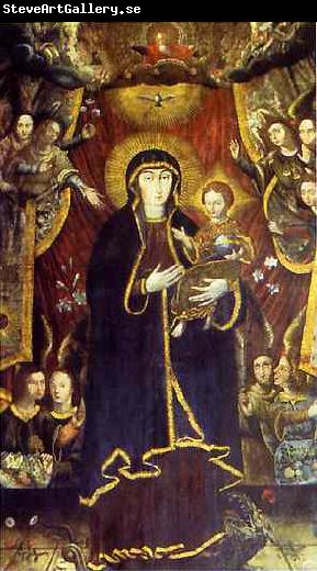 Krzysztof Aleksander Boguszewski Virgin Mary on the dragon surrounded by angels